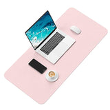 Desk Pad, 30" X 14" Pu Leather Desk Mat, Xl Extended Mouse Pad, Waterproof Desktop Blotter Protector, Non-Slip Ultra Thin Large Laptop Keyboard Writing Mat For Office Home, Pink
