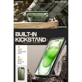 SUPCASE iPhone 15 Case with Kickstand & Screen Protector, Green