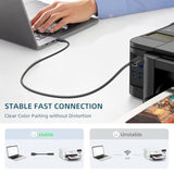 Usb 2.0 Printer Cable 10 Ft,Usb 2.0 A To B Connector, High - Speed Data Transfer For Printers & Scanners, Compatible With Hp, Canon, Epson, Brother And More Black, 10Ft