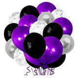 Wednesday Balloon Garland Kit, Purple Black Silver Arch Kit For Gradua