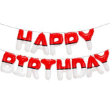 Cartoon Red & White Happy Birthday Banner – Anime Themed Party Supplies for Kids