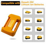 2Pcs For Dewalt Battery Usb Charger Adapter, Battery Holder For Dewalt 20V Dcb200 Dcb201, With Type-C And Usb Fast Charging Adapter
