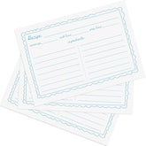 Recipe Cards, 4X6 Recipe Cards For Bridal Shower And Weddings, Double-Sided, 50 Pack, Scribble Design