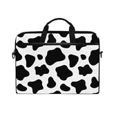 Alaza Black And White Cow Print Laptop Case Bag Sleeve Portable Crossbody Messenger Briefcase Convertible W/Strap Pocket For Macbook Air Pro Surface Dell Asus Hp Lenovo 14-15.4 Inch
