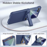 Samsung Galaxy Z Flip 7 Case with Hidden Kickstand, Blue - Premium Protection and Stylish Design