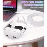 Link Cable 10Ft Compatible With Meta/Oculus Quest 3S, Quest 3, Quest 2/Pro, Pico 4 Accessories Vr Headsets, Charging Cord And High Speed Data Wire, Charging Cable For Steam Gaming Pc