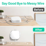 Metal Wall Mount For Eero Pro 6E / 6 Mesh Wi-Fi Router Wall Mount Shelf - Space Saving Bracket Holder For Eero Pro 6 / 6E Mount With Wire Organizer