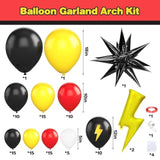 Red Black Yellow Balloon Arch Kit β Fun Cartoon-Themed Party Balloons for Birthdays & Baby Showers