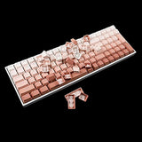 108 122 Double Shot Backlit Blush Keycaps Pbt Shine Through Oem Profile Keycap