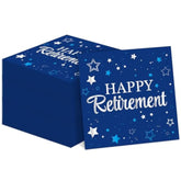 50 Pack Retirement Paper Napkins Retirements Party Decorations Happy Farewell Celebration Supplies We Will Miss You For Retired Decor Favors Blue And Silver Teacher