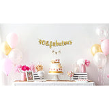 40 & Fabulous Gold Glitter Banner - Happy 40Th Birthday Party Banner - 40Th Wedding Anniversary Decorations - Milestone Birthday Party Decorations