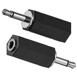 2 Pack 3.5Mm Mono To Stereo Adapter - 1/8" Mono Male Plug To Trs Stereo Female Jack For Radio, Headphone