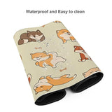 Laptop Mouse Pad Lovely Shiba Inu Dogs Desk Mat With Stitched Edges 31.5X 11.8 Inch Non-Slip Large Keyboard Rubber Writing Table Mat For Office Home