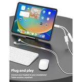 2-In-1 Usb C To Lightning Headphone Adapter & Type C Fast Charging Cable For Iphone 17 16 15 Pro Max Ipad 10 Usb-C To Lightning Earphone Jack Audio Dongle Conventer & Charger Splitter For Ipad Macbook