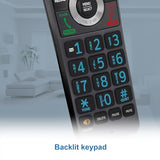 Gl2101-5 Dect 6.0 5-Handset Cordless Home Phone With Call Block, Caller Id, Full-Duplex Handset Speakerphone, 2" White Backlit Display, Lighted Keypad (Graphite & Black)