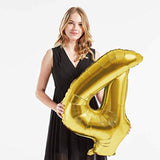 40Inch Gold Foil 54 Helium Jumbo Digital Number Balloons, 54Th Birthda
