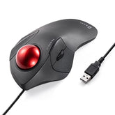Wired Ergonomic Trackball Mouse, Optical Rollerball Mice, Programmable Silent Buttons, 44Mm Trackball, 600/800/1200/1600 Adjustable Dpi, Compatible With Macbook, Laptop, Windows, Macos