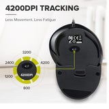 Wired Ergonomic Vertical Mouse, Vertical Mouse For Medium Hands, Removable Wrist Rest, Silent Click Ergo Mouse, Up To 4200 Dpi, 6 Programmable Buttons, Compatible With Laptop/Pc (M618Xu-Black)