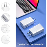 Adaptive Fast Charging Wall Charger Adapter, 6-Pack Fast Charging Block Travel Usb Charger Box Compatible Samsung Galaxy S10 S9 S8 S7 S6 Note 8 9, Iphone, Lg, Htc And More (White)