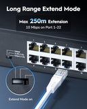 24 Port Gigabit Ethernet Switch Desktop/ Rackmount Plug & Play Shielded Ports Sturdy Metal Fanless Quiet Traffic Optimization 19 Inch Gs1024L