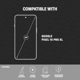 Leather Case Compatible With Google Pixel 10 Pro Xl 6.8” 2025 – Premium Leather Wallet Case With Kickstand And Card Slots (Black With Red Detail)