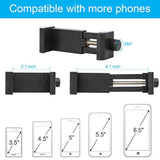 Portable Flexible Phone Holder Stand for Treadmill, Bike, Bed, Desk - Black