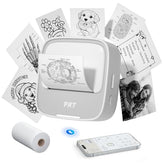 Sticker Printer, Mini Thermal Printer Bluetooth Portable Sticker Maker With 1 Roll Paper, Print Pod, For Study Notes, Pictures, Labels, Diy, Multiple Templates For Phones & Tablets