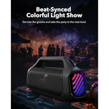 Boom 2 Plus By Anker, Outdoor Speaker, 140W, 2+2 Channel, Bassup 2.0, 20H Playtime, Fast Charge, Ipx7 Waterproof, Rgb Lights, Power Bank, Bluetooth 5.3, Portable For Outdoors, Camping, Beach