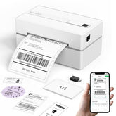 Bluetooth Thermal Shipping Label Printer, 4X6 Portable Thermal Address Label Printer For Small Business, Compatible With Iphone,Android,Windows,Macworks With Etsy Shopify Usps&More, White