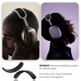 Airpods Max Headphone Cover (Black), Soft Silicone Comfort Cushion & Top Pad Protector, Compatible With Airpods Max (2020, 2024), Enhances Comfort & Protection, Over Ear Form Factor