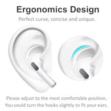 Anti-Slip Set For Airpods 4 Silicone Adjustable Ear Hook Ergonomic Design Wings Wingtip Ear Hooks Tips Strap Sport Earbuds Accessories Eartip Compatible With Airpods 4Th White