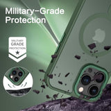 Magnetic Translucent Matte Case for iPhone 14 Pro 6.1" - Compatible with Magsafe - Forest Green