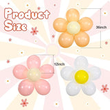 72pcs Groovy Retro Hippie Balloons Boho Daisy Rainbow Butterfly Party Decor