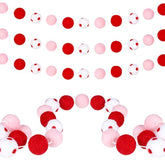 2 Pieces Valentine'S Day Felt Ball Garland Valentines Decorations Set