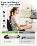 Ergonomic Mouse, Wireless Rechargeable Vertical Mouse For Carpal Tunnel Right Hand, 4800 Dpi 5 Adjustable Levels 2.4Ghz With Usb-A Receiver, Silent Click, For Laptop, Pc, Desktop (Not Usb-C)