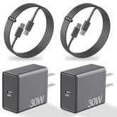 30W Usb C Fast Charger For Google Pixel 9 Pro Xl/9/8 Pro/8/7 Pro/7/6A/6 Pro/6/5A/5/4, 2-Pack 30 Watts Block Rapid Charging Power Adapter With 6.6Ft Type C Charging Cable