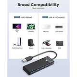USB 3.0 Hub, ORICO 4-Port USB Hub, Ultra Slim USB Splitter for Laptop for MacB