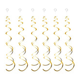 30PCS Gold Swirl Ceiling Decorations for Birthday, Baby Shower & Wedding Decor