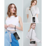 Compatible With Iphone 16 Pro Max Crossbody Wallet Case With Card Holder, Pu Leather Zipper Handbag Phone Purse With Rfid Blocking Kickstand Wrist Strap Lanyard 6.9 Inch, Black