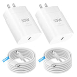 iPhone 16/15 Pro Max 30W USB-C Fast Charger with 10ft Cable