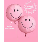 Pink Smile Balloons - 2 Pc | Birthday Party Decorations, Bachelorette Baby Shower, Fun Photo Booth