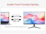 24 Inch Touchscreen Monitor, 10 Point Touch, Fhd 1080P 75Hz Ips Screen, 100% Srgb, Vesa Wall Mountable, Tilt Adjustment, Vga Hdmi Usb For Pc, Laptop Business & Work Station, Warehouse