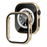 2-Pack Tempered Glass Case For Apple Watch Series 10 46Mm. The Screen Protector For Apple Watch 46Mm Case Is Made Of Pc Material And 9H Tempered Glass (Champagne Gold)