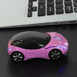 2.4Ghz Mouse Cool 3D Sport Car Shape Optical, Mini Ergonomic Small Hands With Usb Receiver, 1600Dpi Cartoon Car Mouse For Laptop Pc Tablet Computer Kids Girls