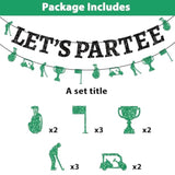 Golf Birthday Banner Let'S Partee Golf Themed Party Decorations Golfs Party Supplies For Lets Partee Banner Golfs Happy Birthday Adults Kids Baby Shower Hanging Swril Decor