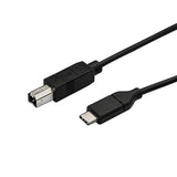 0.5m USB C to USB B Printer Cable - M/M - USB 2.0 - USB C to USB B Cable - USB C Printer Cable - USB Type C to Type B Cable
