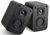 Passive Bookshelf Speakers For Home Theater Surround Sound, Satellite Stereo Speakers With Crisper Sound And Classic Wood Grain For Record Player/Computer/Tv, Wall Mountable, One Pair.