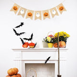 Ghost Pumpkin Banner Halloween Decorations Mantle Fireplace Bunting Garland Party