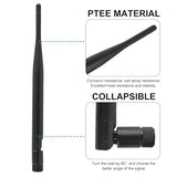 2Pcs 6Dbi Wifi Antenna 2.4Ghz 5Ghz 5.8Ghz Rp-Sma Male Bluetooth Antenna Audio Range For Usb Adapter Camera Video Surveillance Monitor Pc Computer Wifi Router Wireless Network Card