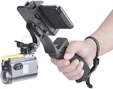 2in1 Ergonomic Portable Action Camera+Smartphone SYN Hand Grip Stabilizer Combo Mount Video Vlogging Rig Holder Kit for GoPro iPhone Interview Travel